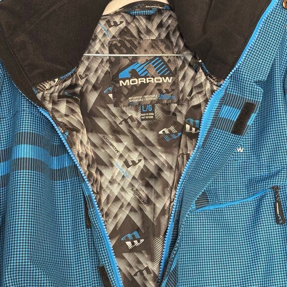 Morrow Blue Waterproof Snowboard Ski Jacket Men's L Insulated, Vented, Hooded - Picture 5 of 13